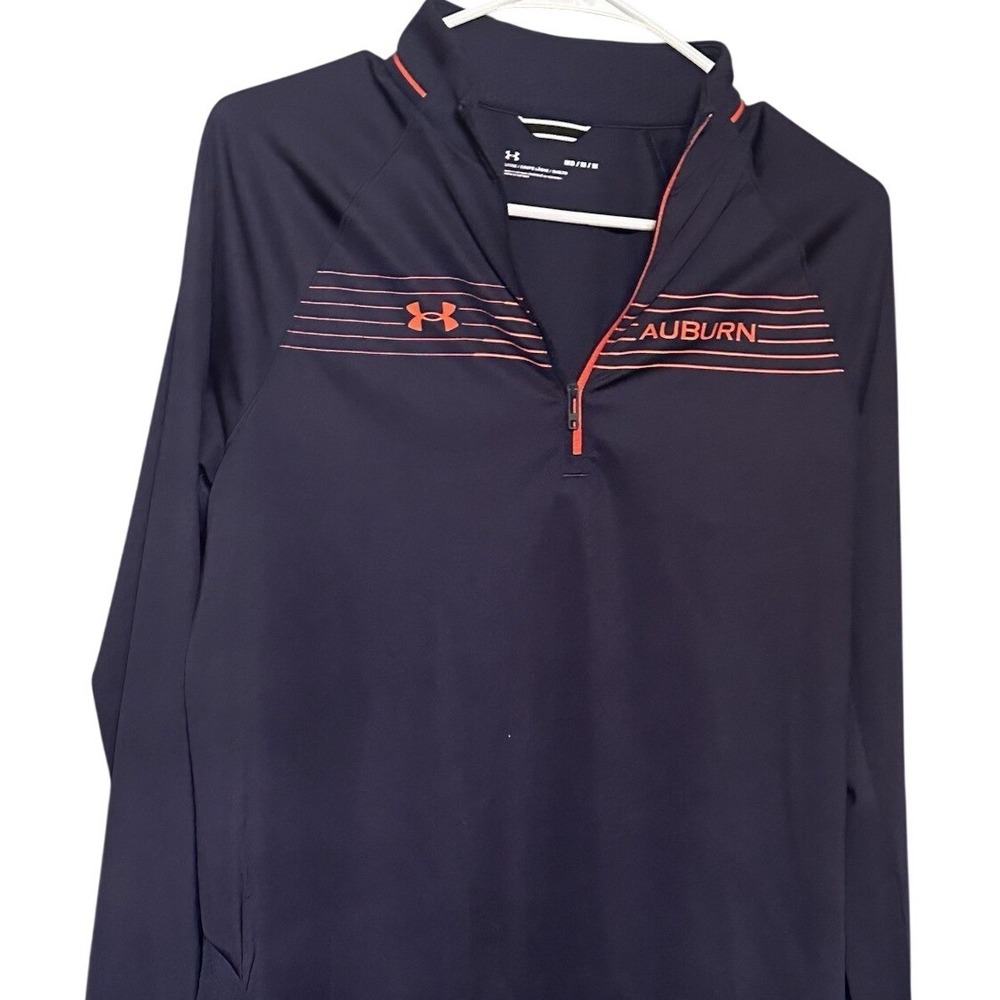 UNDER ARMOUR Auburn Tigers Men's M Windbreaker 1/4 Zip Pullover War Eagle